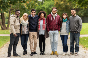 Adults Standing on Trail