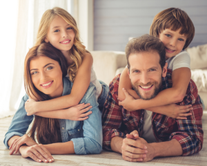 Family Kids on Back